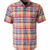 Bester Verkauf ✨ Pierre Cardin Hemd 52200/000/27177/9047 Kurzarmhemd, Modern Fit, Baumwolle, Multicolour kariert, Multicolor ❤️