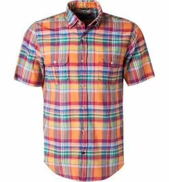 Bester Verkauf ✨ Pierre Cardin Hemd 52200/000/27177/9047 Kurzarmhemd, Modern Fit, Baumwolle, Multicolour kariert, Multicolor ❤️