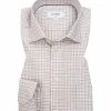 Brandneu 👏 ETON Hemd 1000/00988/ Classic Fit, Twill, Hellbraun kariert, Weiß-braun 🌟