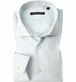 Budget 🥰 rosso e nero Hemd A17/weiß-hellblau Popeline, Weiß-hellblau gemustert 🔔