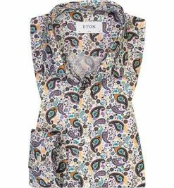 Bester Verkauf 🎁 ETON Hemd 1000/00739/65 Slim Fit, Popeline, Multicolour gemustert, Multicolor 🔥