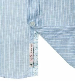 Angebote ⭐ Lucky de Luca Hemd Tino 91212/1 Reines Leinen, Hellblau gestreift, Blau-weiß 🎉 -Hemden Verkaufsgeschäft 340329 norm3