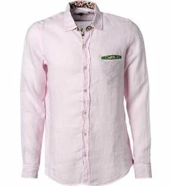 Billig ✨ Lucky de Luca Hemd Tino 91211/3 Reines Leinen, Rosa, Pink 🎁
