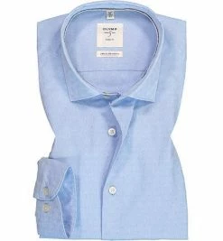 Bester Verkauf 💯 OLYMP Level Five Body Fit smartbusiness 3524/54/11 Hemd, Baumwolle, Bleu gemustert, Bleu 💯