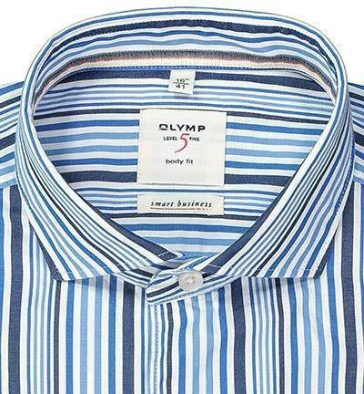 Bester Verkauf 🥰 OLYMP Level Five Body Fit smartbusiness 3538/54/18 Hemd, Baumwolle, Marineblau gestreift, Marine 🎁 2 Bester Verkauf 🥰 OLYMP Level Five Body Fit smartbusiness 3538/54/18 Hemd, Baumwolle, Marineblau gestreift, Marine 🎁 – Bild 2
