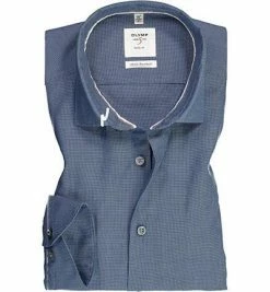 Auslauf 🧨 OLYMP Level Five Body Fit smartbusiness 3520/54/18 Hemd, Baumwolle, Dunkelblau gemustert, Marine 😍