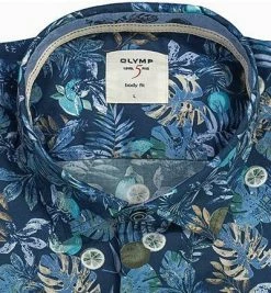 Auslauf 🧨 OLYMP Casual Level Five Body Fit 3022/54/18 Hemd, Baumwolle, Marineblau gemustert, Marine 🔥 -Hemden Verkaufsgeschäft 340750 norm2