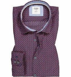 Angebote 💯 OLYMP Casual Level Five Body Fit 3060/54/35 Hemd, Baumwolle, Rot gemustert, Rot 🔔