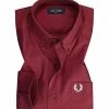 Billig 😉 Fred Perry Hemd M8501/122 Baumwolle, Dunkelrot ⭐