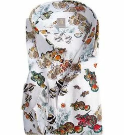 Schlussverkauf 🧨 Jacques Britt Hemd Como 836280/21 Custom Fit, Baumwolle, Multicolour gemustert, Beige 🔥