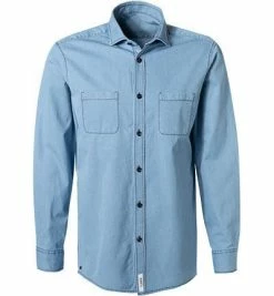 Besorgen 🎉 Jacques Britt Hemd 856170/13 👖 Jeanshemd, Perfect Fit, Baumwolle, Hellblau, Blau ✨