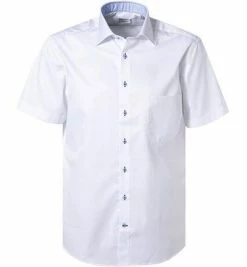 Rabatt ❤️ Stenströms Hemd 685774/0497/000 Kurzarmhemd, Fitted Body, Baumwolle, Weiß 👏