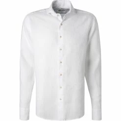 Bester Verkauf 😀 Stenströms Hemd 675221/7970/000 Fitted Body, Reines Leinen, Weiß 🎁
