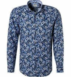 Bester Verkauf 😍 OLYMP Casual Level Five Body Fit 3100/54/18 Hemd, Casual Body Fit, Reines Leinen, Blau-braun gemustert, Blau-braun ⭐