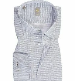 Besorgen ✨ Jacques Britt Hemd Messina 866470/11 Slim Fit, Popeline, Blau gemustert, Hellblau 🌟