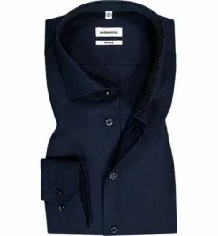 Bester Verkauf 👍 Seidensticker Hemd 293690/19 Shaped Fit, Baumwolle, Nachtblau 😉