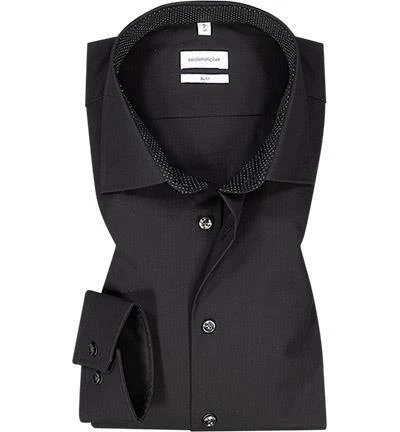 Rabatt 👍 Seidensticker Hemd 693690/39 Slim Fit, Baumwolle, Schwarz 🛒 1 Rabatt 👍 Seidensticker Hemd 693690/39 Slim Fit, Baumwolle, Schwarz 🛒