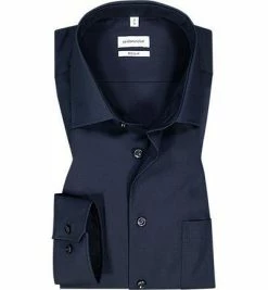 Budget 😍 Seidensticker Hemd 001000/19 Regular Fit, Popeline, Nachtblau ❤️