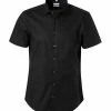 Budget 🤩 Seidensticker Hemd 676521/39 Kurzarmhemd, Slim Fit, Baumwolle, Schwarz ⌛