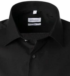 Budget 🤩 Seidensticker Hemd 676521/39 Kurzarmhemd, Slim Fit, Baumwolle, Schwarz ⌛ -Hemden Verkaufsgeschäft 343776 norm2