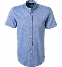 Billig 🥰 Daniel Hechter Hemd 60795/101617/680 Kurzarmhemd, Modern Fit, Leinen-Baumwolle, Navy meliert, Navy ⭐