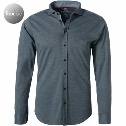 Schlussverkauf 😀 DESOTO Hemd New Hai 97007-3/501 Jersey, Dunkelblau meliert, Dunkelblau 🔔