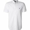 Auslauf 😀 Polo Ralph Lauren Hemd 710798291/002 Kurzarmhemd, Baumwoll-Piqué, Weiß ⌛