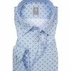 Brandneu 😀 Jacques Britt Hemd Messina 866480/11 Slim Fit, Popeline, Hellblau-weiß gemustert, Hellblau-weiß 🥰