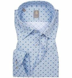 Brandneu 😀 Jacques Britt Hemd Messina 866480/11 Slim Fit, Popeline, Hellblau-weiß gemustert, Hellblau-weiß 🥰