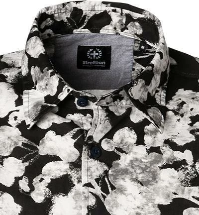 Bestpreis 🤩 Strellson Hemd Corvin 30020204/420 Kurzarmhemd, Baumwolle, Schwarz-weiß gemustert, Schwarz-weiß 🥰 2 Bestpreis 🤩 Strellson Hemd Corvin 30020204/420 Kurzarmhemd, Baumwolle, Schwarz-weiß gemustert, Schwarz-weiß 🥰 – Bild 2