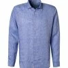 Am billigsten 😍 Jacques Britt Hemd Siena 856200/11 Perfect Fit, Reines Leinen, Blau meliert, Blau 😉