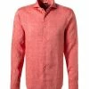 Brandneu 🤩 Stenströms Hemd 675221/7970/550 Fitted Body, Reines Leinen, Rot meliert, Rot 👍