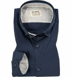 Schlussverkauf 🔥 FIL NOIR Hemd Piacenza 51100/70 Shaped Fit, Popeline CO2-Neutral, Nachtblau ⭐