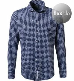 Bester Verkauf 🔥 Jacques Britt Hemd Siena 856070/18 Jersey, Dunkelblau gemustert, Dunkelblau-weiß 🔔
