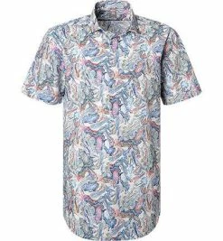 Auslauf ⌛ Jacques Britt Hemd Como 1/2 836491/41 Kurzarmhemd, Custom Fit, Popeline, Multicolor gemustert, Multicolor ❤️