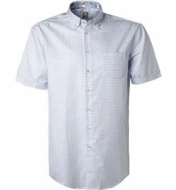 Billig ❤️ Jacques Britt Hemd Treviso Mix WP 1/2 836431/10 Kurzarmhemd, Custom Fit, Twill, Hellblau-weiß kariert, Hellblau-weiß 😀