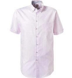 Top 10 🔥 Jacques Britt Hemd Treviso Mix WP 1/2 836431/40 Kurzarmhemd, Custom Fit, Twill, Rosa-weiß kariert, Rosa 🔔