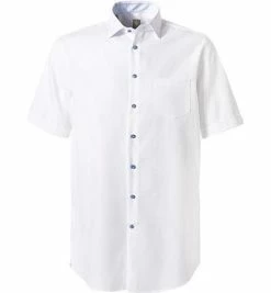 Schlussverkauf 🧨 Jacques Britt Hemd Como Mix WP 1/2 836401/01 Kurzarmhemd, Custom Fit, Baumwolle, Weiß 🔔