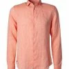 Billig 🎁 Jacques Britt Hemd Siena 856200/65 Perfect Fit, Reines Leinen, Orange 🌟
