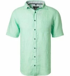 Rabatt 🔔 CasaModa Hemd 903419000/301 Kurzarmhemd, Casual Fit, Reines Leinen, Pastellgrün, Grün 😍