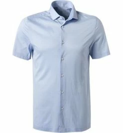 Auslauf 😉 Jacques Britt Hemd Siena 856180/10 Kurzarmhemd, Baumwoll-Piqué, Hellblau 💯