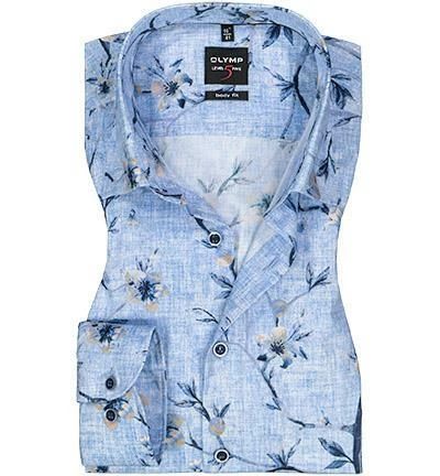 Bester Verkauf 🎉 OLYMP Level Five Body Fit 69EL 2033/59/22 Hemd, Baumwolle, Extra langer Arm, Blau gemustert, Natur 🧨 1 Bester Verkauf 🎉 OLYMP Level Five Body Fit 69EL 2033/59/22 Hemd, Baumwolle, Extra langer Arm, Blau gemustert, Natur 🧨