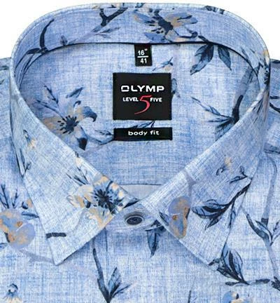 Bester Verkauf 🎉 OLYMP Level Five Body Fit 69EL 2033/59/22 Hemd, Baumwolle, Extra langer Arm, Blau gemustert, Natur 🧨 2 Bester Verkauf 🎉 OLYMP Level Five Body Fit 69EL 2033/59/22 Hemd, Baumwolle, Extra langer Arm, Blau gemustert, Natur 🧨 – Bild 2