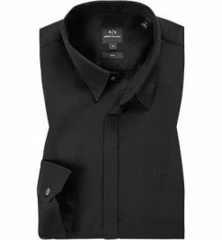 Bestpreis 💯 ARMANI EXCHANGE Hemd 8NZCBD/ZN10Z//1200 Slim Fit, Baumwolle, Schwarz 🤩