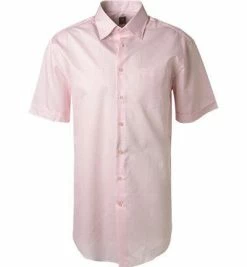 Bestpreis ⭐ Jacques Britt Hemd Messina 1/2 WP 836261/40 Kurzarmhemd, Custom Fit, Baumwolle, Rosé gemustert, Rose 🛒