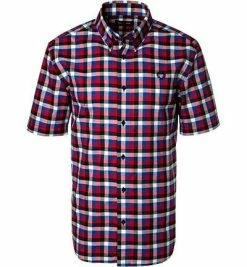 Auslauf 🛒 Fred Perry Hemd M8660/956 Kurzarmhemd, Baumwolle, Multicolour kariert, Multicolor 😀