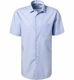 Bestpreis 🛒 Seidensticker Hemd 696159/14 Kurzarmhemd, Slim Fit, Popeline, Hellblau 👍