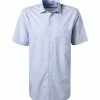 Schlussverkauf 😉 Seidensticker Hemd 696131/12 Kurzarmhemd, Slim Fit, Popeline, Hellblau kariert, Hellblau-weiß 💯