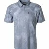 Schlussverkauf ❤️ Barbour Hemd Country 🌞 summer sky MSH4747BL32 Kurzarmhemd, Regular Fit, Leinen-Baumwolle, Hellblau-rot kariert 👏