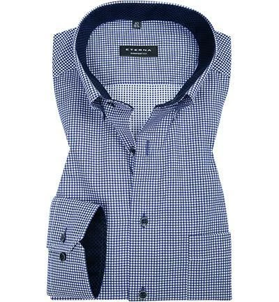 Großhandel 💯 ETERNA Hemd 3720/E14L/17 Comfort Fit, Baumwolle, Dunkelblau kariert, Blau 🔥 1 Großhandel 💯 ETERNA Hemd 3720/E14L/17 Comfort Fit, Baumwolle, Dunkelblau kariert, Blau 🔥